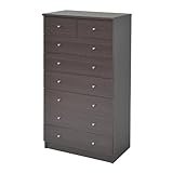 JKプラン カジュアルチェスト 収納チェスト7段 大量引き出し付き衣類収納家具 ダークブラウン FR-012-DB