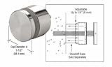CRL Polishedステンレス調節可能な高さスタンドオフキャップfor 1 – 1 / 4 "ベース
