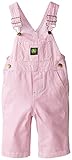 John Deere Baby-Girls Newborn Logo Overall Stripe Pink 6 Months [並行輸入品]