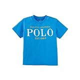 【アウトレット品】 ポロラルフローレン コットンPOLOグラフィック半袖Tシャツ ライトブルー (男の子12～24か月用) 12M [並行輸入品]