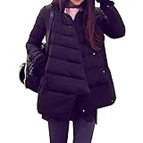 【 アウトレット 】(マーシェル) Marshel マタニティ ダウンジャケット コート シンプル Aライン 軽量 ブラック L