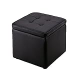 イーサプライ 収納スツール ボックススツール ブラック EED-SNCBOX1BK