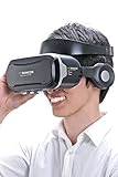 VRゴーグル ヘッドフォン付き iPhone スマホ 4.7~6インチ対応 ヘッドセット ピント調整可能 SHINECON