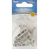 Steel Back Pin 1.5" 10/Pkg-Nickel [並行輸入品]