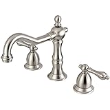 キングストン真鍮cc51l8ヴィンテージWidespread洗面所蛇口、サテンニッケル 7-1/2 inch spout reach CC51L8 1