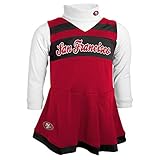 NFL San Francisco 49ers Girls Cheer Jumper Dress withタートルネックセット レッド