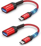 JSAUX USB C - USBアダプタ [2パック] USB 3.0 OTGケーブル (オス-メス) Thunderbolt 3