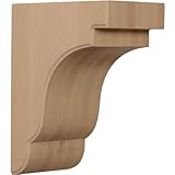 Ekena Millwork BKTW05X09X11BERW 5 1/4-Inch W by 8 1/2-Inch D by 11-Inch H Bedford Bracket, Rubber Wo