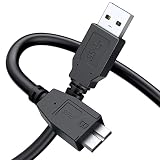 Tewmsc 外付けハードドライブケーブル Micro USB 3.0ケーブル 外付けハードドライブコード USB3.0 タイプAオス - マイクロBコード キヤノンカメラ 東芝/WD/Seagate 外付けハードドライブなどに対応 - 15インチ