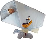 BlueberryShop Premium Swaddle Wrap Blanket Duvet for Newborn Baby 100% Cotton Embroidered ( 0-3m ) (