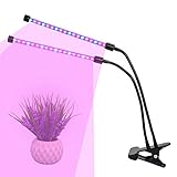 Wrightjp 植物育成LEDライト12W プラントライト 水耕栽培ランプ クリップ式植物ライト 360°角度及び高さ調整可能 USB給電 低消費電力省エネ 水槽照明 観葉植物 園芸