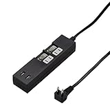 YAZAWA(ヤザワコーポレーション) 個別スイッチ付タップ 2AC+2USB3.4A 2m ブラック・Y02KS422BK2U