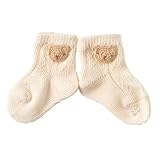 Amorosa mamma 天使の糸 collection 編みモチーフのオーガニックソックス クマ AG-235
