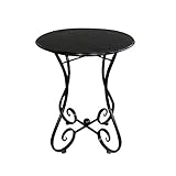 Zhi lian＆ 家庭用多機能小型テーブルシンプルな北欧スタイルの黒錬鉄製のコーヒーテーブル小さなコーヒーテーブル (サイズ さいず : 60x65cm)