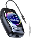 LYANGET Bluetooth 5.4 トランスミッター & レシーバー 一台四役 ブルートゥース レシーバー ブルートゥース トランスミッター 3.5mm Aux Bluetooth アダプタ オーディオレシーバー 車 (受信機 + 送信機) ハンズフリー通話 車載スピーカー/テレビ/ヘッドセット/スピーカー/PC/デスクトップ/TV/ホームステレオなど適用 TFカード再生