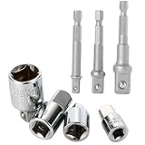 JTENG Socket Adapter Set Converter Set And Reducer Set (4 Pieces) + Power Extension Bit Set for Dril