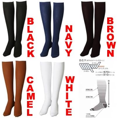 Amazon.co.jp: Bombolan Bonvolant Slim High Socks, 2 Pairs (Black