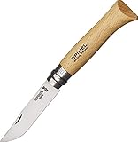 Opinel VRI自然Varnishedブナ材ナイフ、4 3 / 8in。閉じた