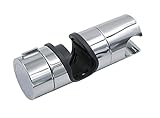 Joyoldelf シャワーフック スライド 汎用 シャワーホルダー 可変式 18-25mm対応 クロームメッキ （グレー）