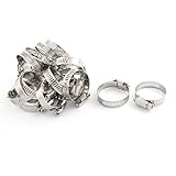 uxcell　ホースバンド　ホースクランプ　ステンレス鋼　25-38mm　調節可能　20個入り