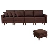 4人掛けソファ コーナーソファー 4人用ソファ 布地 カウチソファ カスタマイズソファ Connect コネクト 4人掛け オットマン ポイント10倍