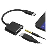 Ulyris Type C to 3.5MM イヤホン変換アダプタ 2-in-1 充電+オーディオ出力 音楽 通話 音量調節可能 DACチップ内臓 USB C PD3.0急速充電 Type C to 3.5MM イヤホン変換アダプタ