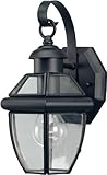 Forte Lighting 1101-01-04 Exterior Wall Light with Clear Beveled Glass Shades Black [並行輸入品]