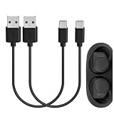 Geekria 充電ケーブル 互換性 Type-C 充電コード USB-A to USB-C ジャブラ Jabra Elite 10 Gen 2, Elite10, Elite 8, Elite Active 75t, Elite 7 Pro に対応 (黒/30cm 2パック)