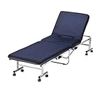 高梨産業 スリムワンタッチベッド 折りたたみ式 70cm幅 紺 RB-B9625