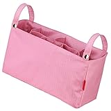 【ノーブランド 品】ベビーカー　アクセサリー　収納バッグ　袋　おむつバッグ　多機能　内側容器　防水　7つのポケット　全13色 - ピンク