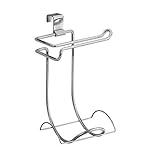 InterDesign Classico Toilet Paper Holder for Bathroom Storage, Over the Tank - Horizontal, Chrome by