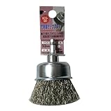( お徳用 2個セット) H&H 六角軸カップブラシ 先端工具 【研磨作業用 50mm】 ステンレス線 日本製 BCS-50 〔DIY用品 大工道具〕