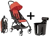 BabyZen YOYO Stroller - Black/Red + BabyZen YOYO Cup Holder by Baby Zen