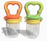 Baby Silicone Food Feeder - (Green/ Orange) by Legacy Ware
