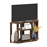 フリノ(Furinno) Classic テレビ台 アンバーパイン/ブラック 43インチまで対応 プラスチックポール付 【日本正規輸入品】