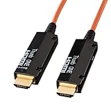 サンワサプライ 光ファイバHDMIケーブル(30m) KM-HD20-FB30K オレンジ