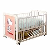 キンタロー 日本製ベビーベッド 2WAY スヌーピー S-5 エコ ホワイト