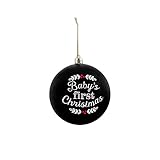 pearhead ベビープリント・ボールオーナメント/ブラック 【Baby's 1st Christmas Ball Ornament】 NZPH50034