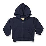 Larkwood Baby/Kids Zip Through Hooded Sweatshirt / Hoodie (18-24) (Navy) by Larkwood