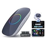 ATOTOOUT【Carplay AI Box】ワイヤレスCarplay・Android Auto対応、4GB+32GB、動画配信対応（YouTube・Netflix・Prime Video）、車載マルチメディアボックス、デュアルWi-Fi・デュアルBluetooth搭載、AIアシスタント・HDMI出力・USB対応・プラグ＆プレイ・OTAアップデート対応、Mini OBD2付き、CB4DT、グレー