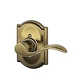 Schlage F170 ACC 609 CAM RH Camelot Collection Right Hand Accent Decorative Trim Lever, Antique Bras