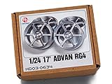 1/24 ホビーデザイン Hobby Design 17インチ アドバン RG4 ホイールセット HD03-0634 (hd030634)