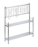 コンロラック コンロサイドラック スパイスラック 棚付き ネットパネル付き W55