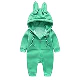 (プタス)Putars ベビー服 子供服 ロンパース パーカー 男の子 女の子 長袖 うさぎ模様 耳付き おしっぽ付き 可愛い 秋 冬 新生児 歩行服 出産お祝い 記念日 プレゼント 0-24ヶ月