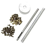 MYmama カシメ30組付 カシメ打ち セット 打ち具 打ち台 レザークラフト (4mm セット)