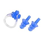 uxcell　耳栓　ノーズクリップ　水泳　スウィミング　ソフトシリコン　ブルー