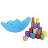 19pcs /セットMoon Shape Balancing Toy Building BlocksベビーEarly Learningトレーニング玩具木製教育