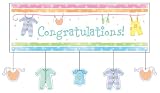 赤ちゃん服ベビーシャワー – ベビーシャワーGiant Party Banner with添付ファイル