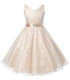 WIN 子供服 ガールズフォーマルドレス フラワードレス キッズドレス女児 ウェディングドレス　 レース　ノースリーブ お嬢様 ドレス フォーマル ピアノ発表会 パニエ 結婚式 誕生会 卒業式 演奏会