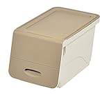 パール金属 キッチンフタ付 ストッカー スリムM ブラウン 【日本製】 HB-2532